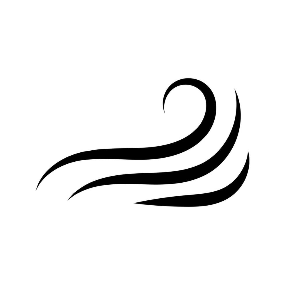 Wind Symbol Vektor. Wetter Illustration unterzeichnen. Welle Symbol oder Logo. vektor