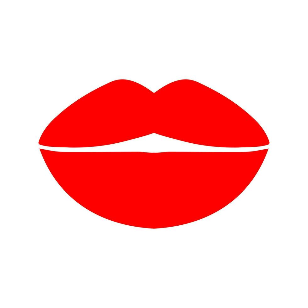 Lippen Vektor Symbol. Kuss Illustration unterzeichnen. Frau Symbol. Liebe Logo.