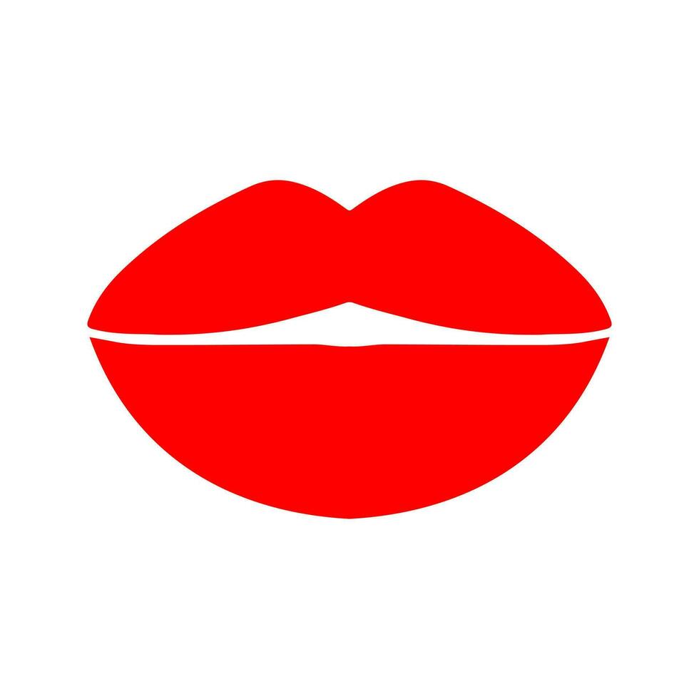 mun vektor ikon. kyss illustration tecken. kvinna symbol. kärlek logotyp.