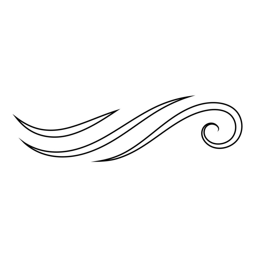 vind ikon vektor. väder illustration tecken. Vinka symbol eller logotyp. vektor