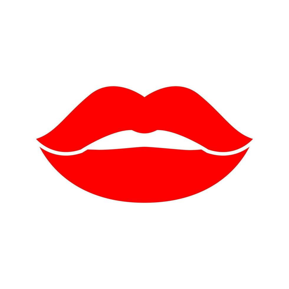 Lippen Vektor Symbol. Kuss Illustration unterzeichnen. Frau Symbol. Liebe Logo.