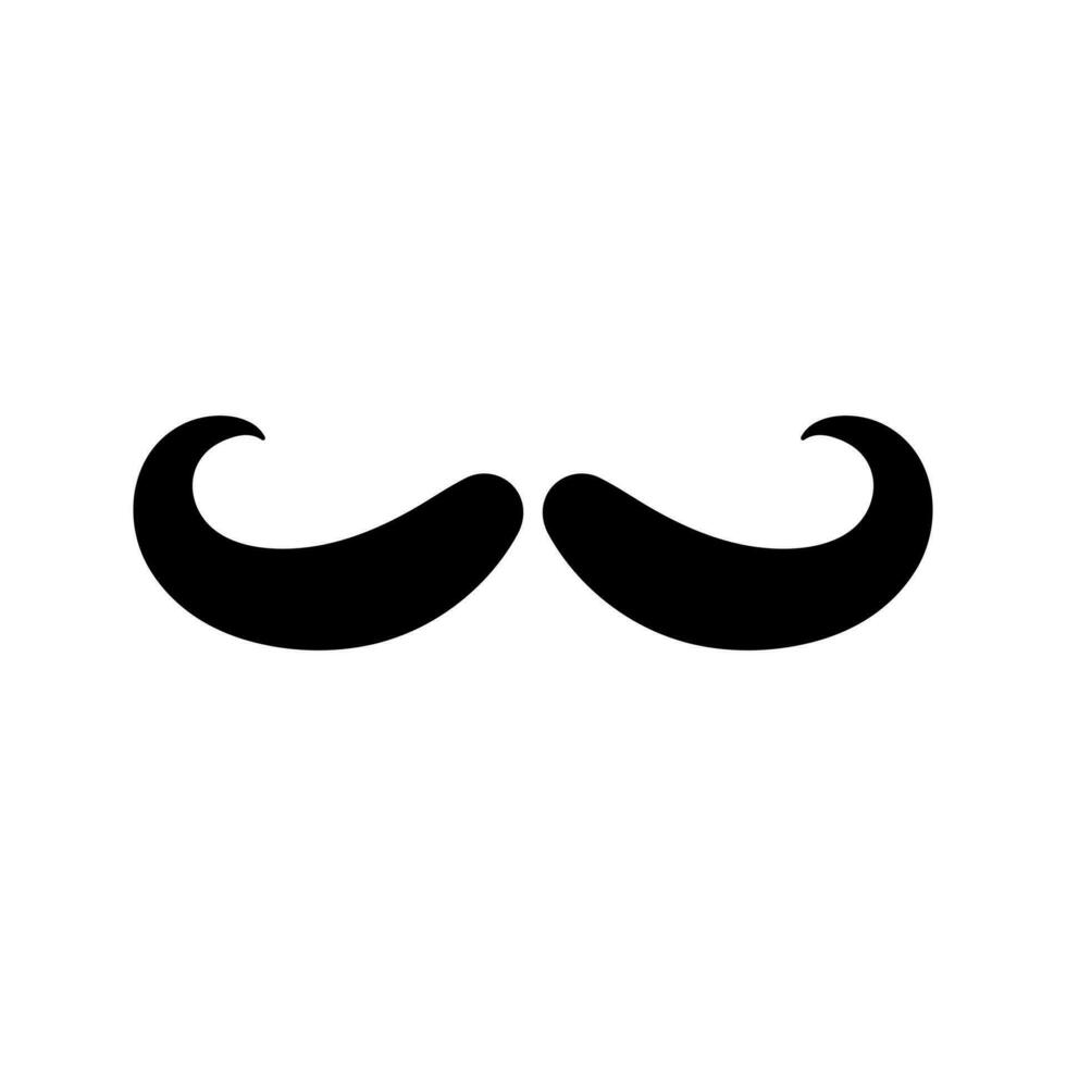 mustasch vektor ikon. frisör illustration tecken. frisyr symbol eller logotyp.