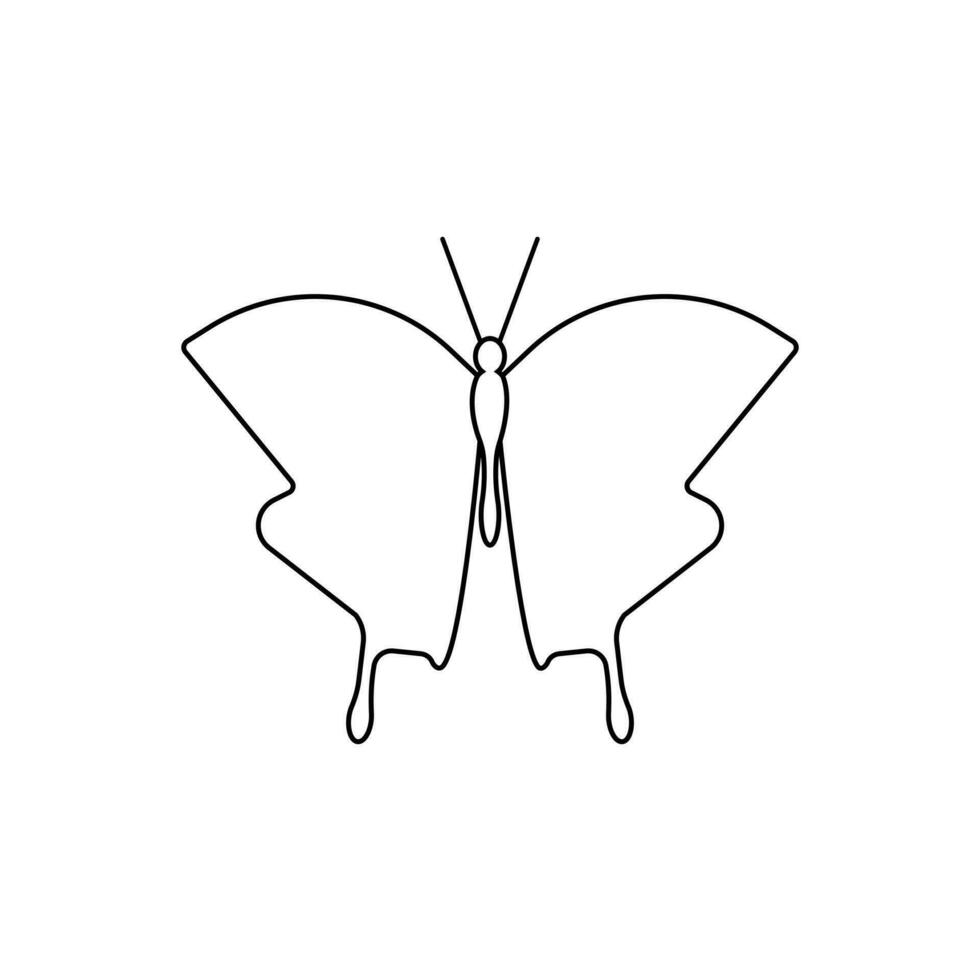 Schmetterling Vektor Symbol. Insekt Illustration unterzeichnen. Motte Symbol.