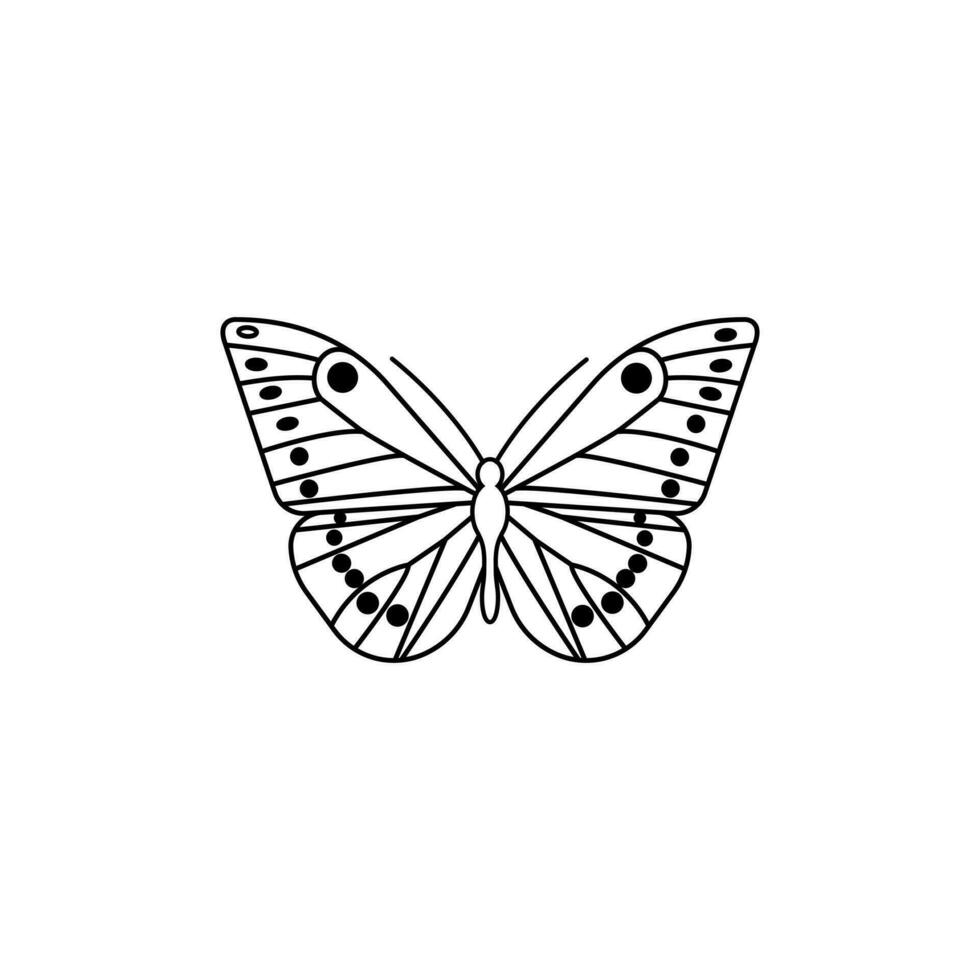 Schmetterling Vektor Symbol. Insekt Illustration unterzeichnen. Motte Symbol.