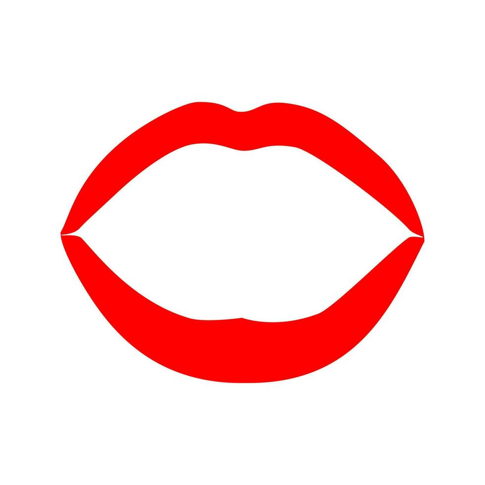 Lippen Vektor Symbol. Kuss Illustration unterzeichnen. Frau Symbol. Liebe Logo.