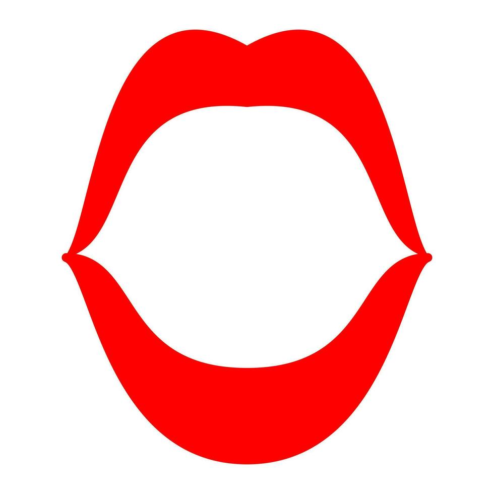 Lippen Vektor Symbol. Kuss Illustration unterzeichnen. Frau Symbol. Liebe Logo.