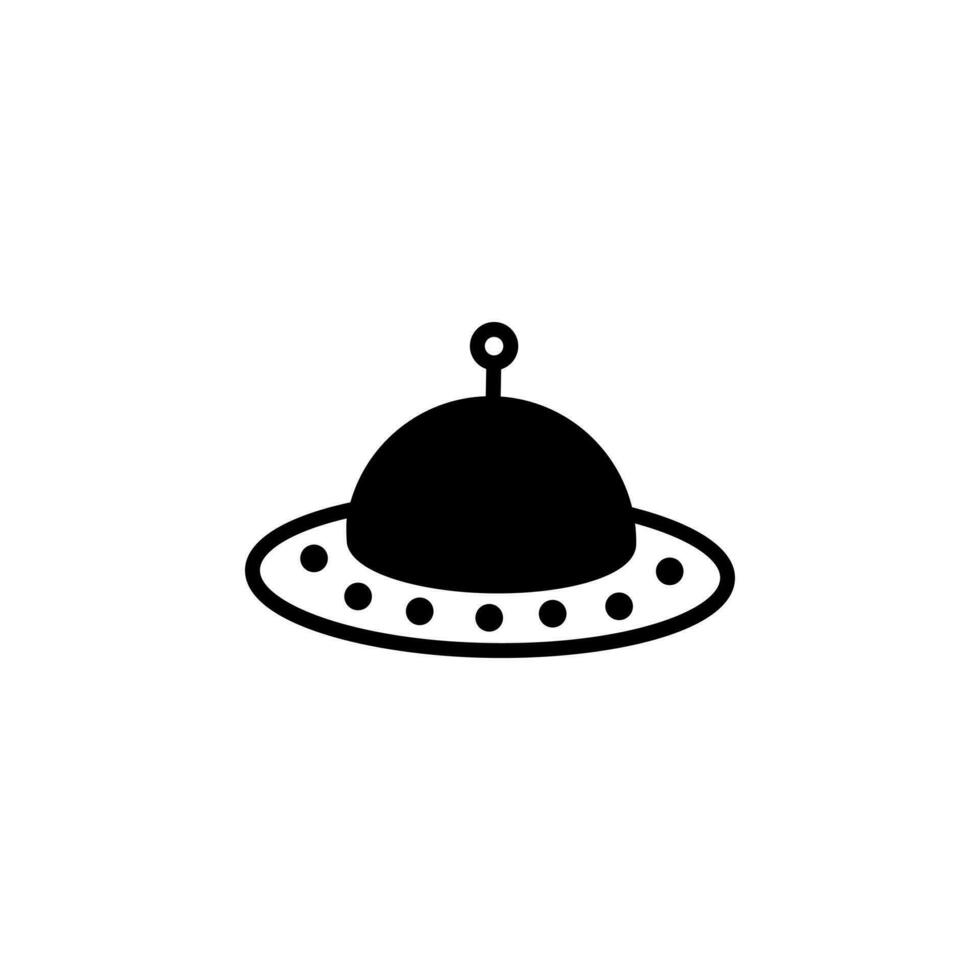 UFO ikon vektor. astronomi illustration logotyp. rymdskepp symbol. vektor
