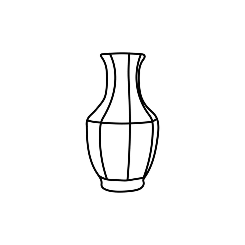 Vase Keramik Linie modern einfach Logo vektor