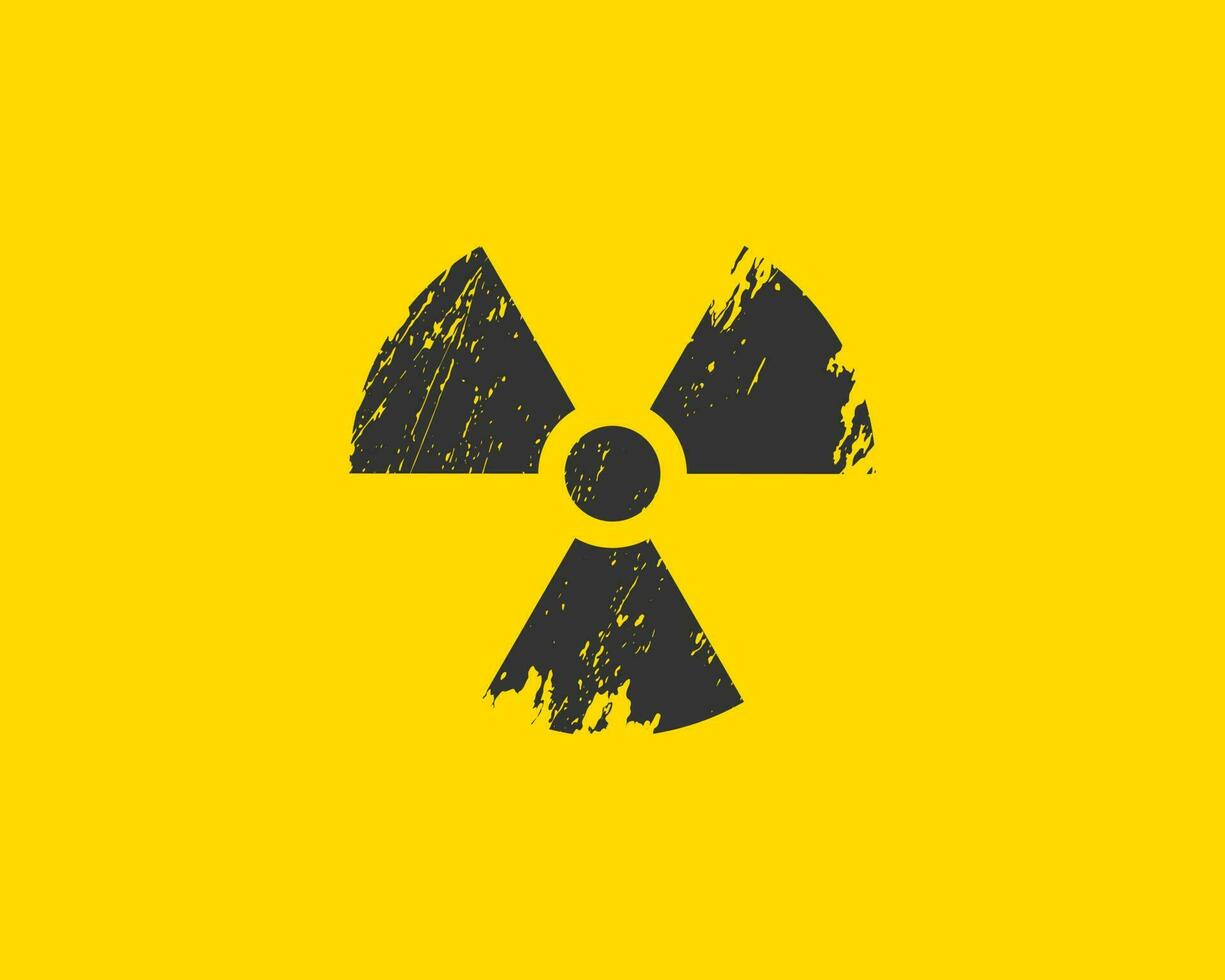 strålning ikon vektor. varning radioaktiv tecken fara symbol. vektor