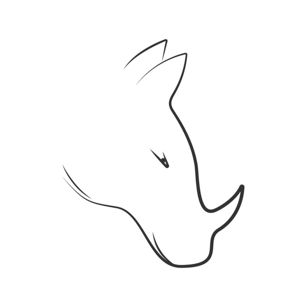 noshörning vektor illustration design