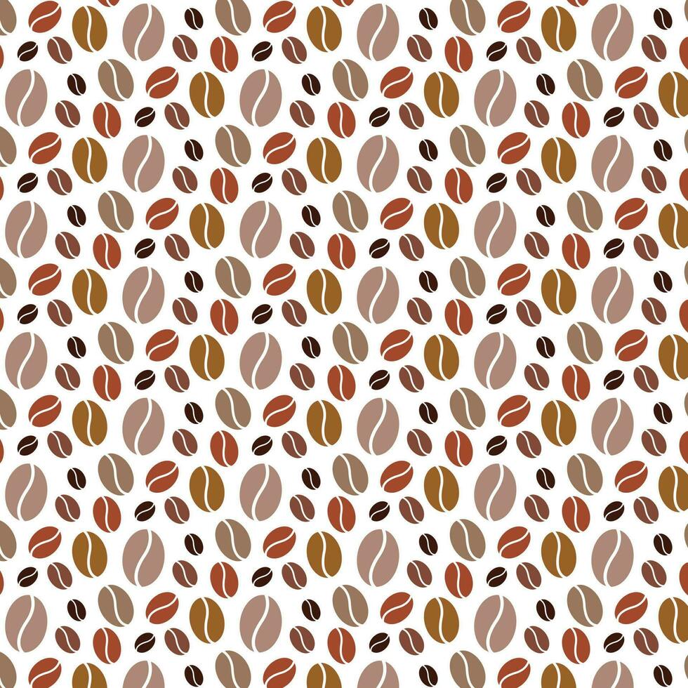 abstrakt sömlös kaffe bönor mönster illustration. vektor