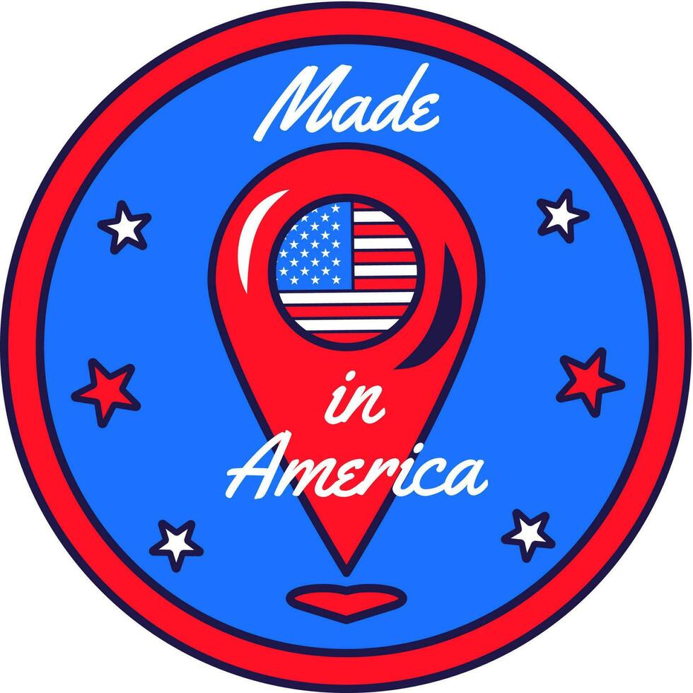 USA gemacht im Amerika festlich amerikanisch Flagge Abzeichen vektor