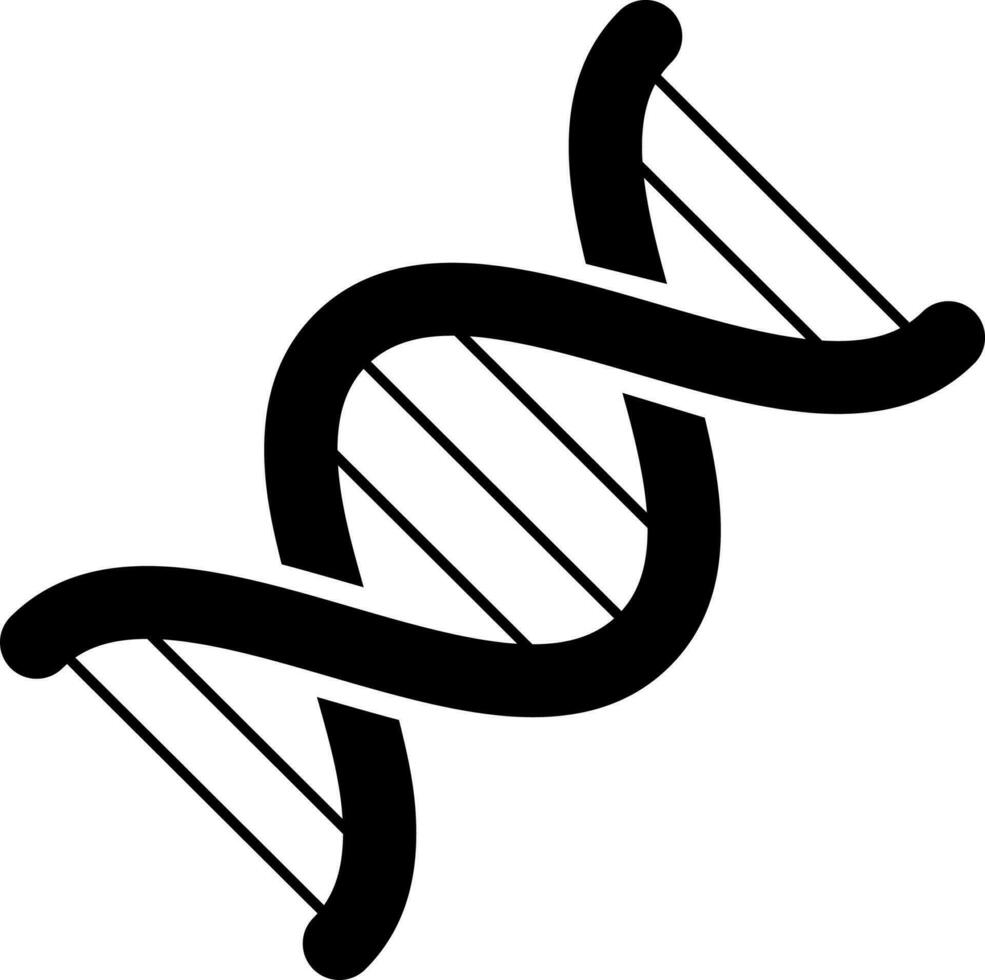 Spiral- DNA Molekül einfarbig Silhouette Symbol vektor