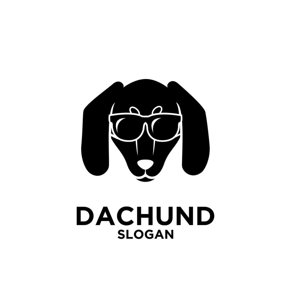 Dackel Head Dog Logo vektor