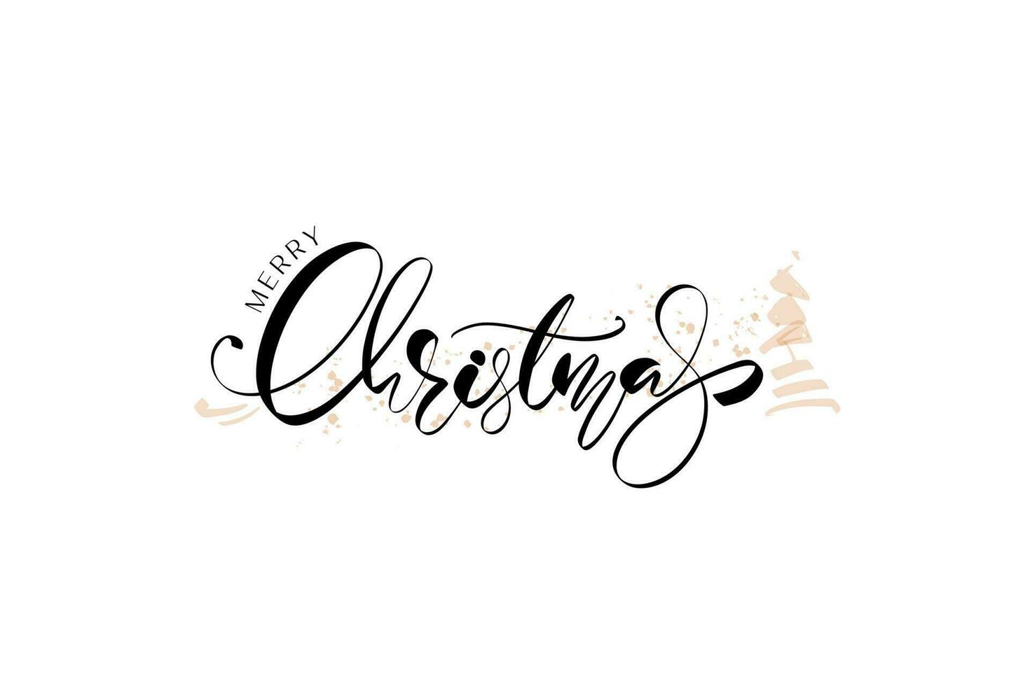 fröhlich Weihnachten Vektor Bürste Beschriftung. Hand gezeichnet modern Bürste Kalligraphie isoliert auf Weiß Hintergrund. Weihnachten Vektor Tinte Illustration. kreativ Typografie zum Urlaub Gruß Karten, Banner.