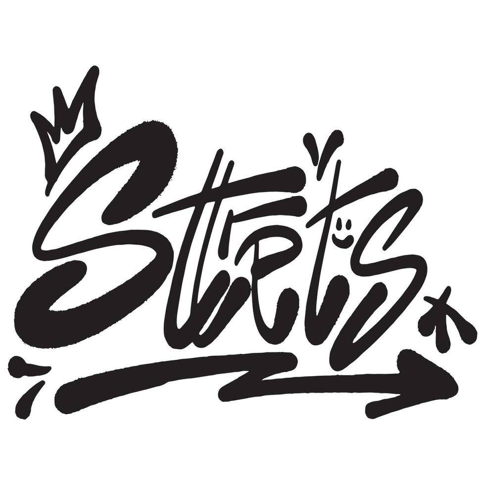 strtrets Graffiti Typografie ,Gut zum Grafik Design Ressourcen, Poster, Banner, Drucke, Aufkleber, Broschüren, und mehr. vektor