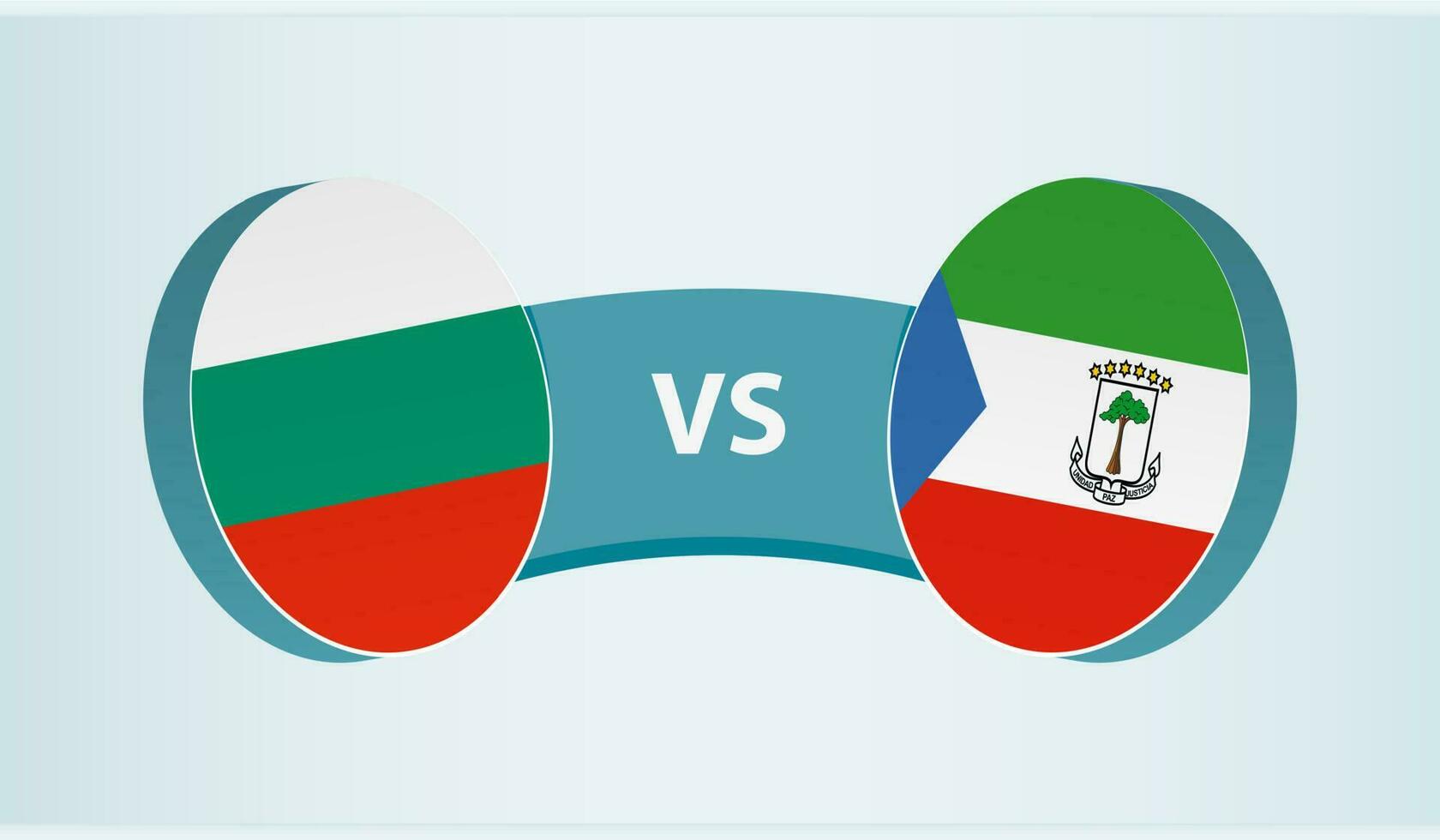 Bulgarien gegen äquatorial Guinea, Mannschaft Sport Wettbewerb Konzept. vektor