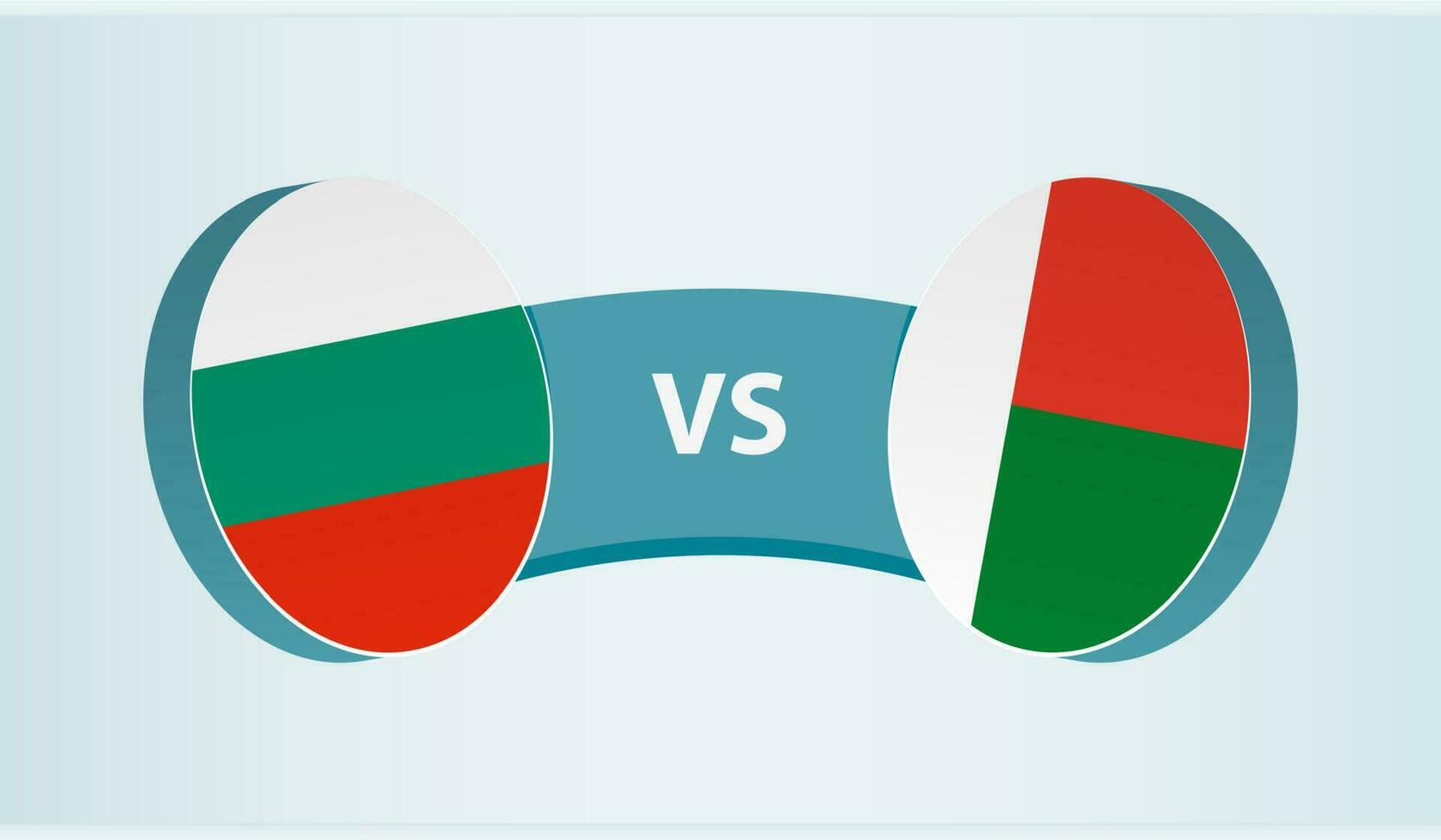 bulgarien mot madagaskar, team sporter konkurrens begrepp. vektor