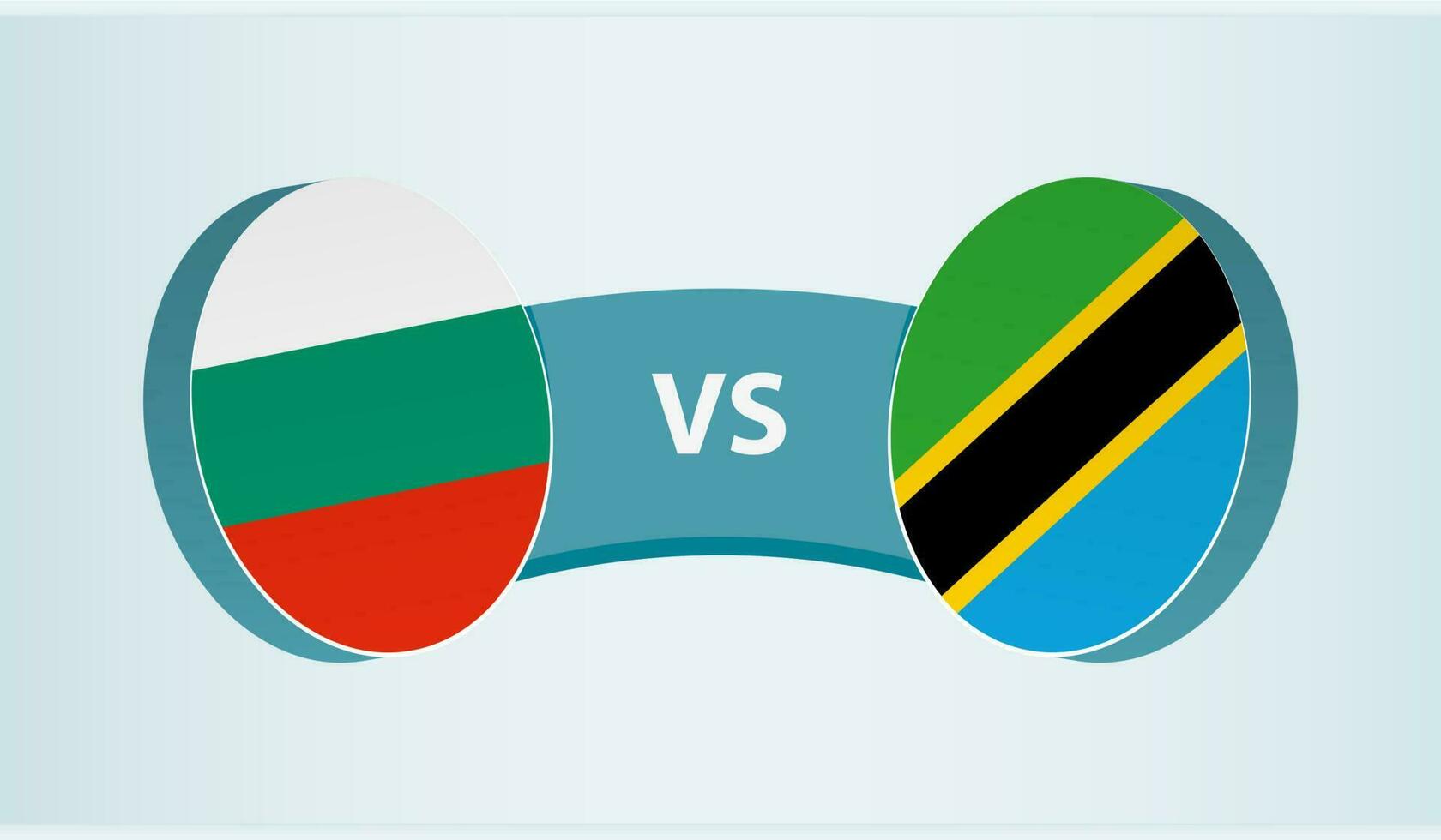 Bulgarien gegen Tansania, Mannschaft Sport Wettbewerb Konzept. vektor