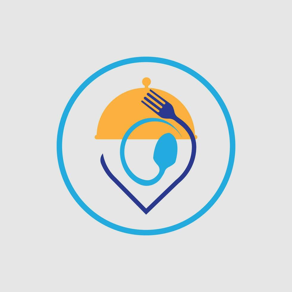 Essen Punkt Logo Designs Konzept Vektor, Restaurant Logo Designs Vorlage Illustration vektor