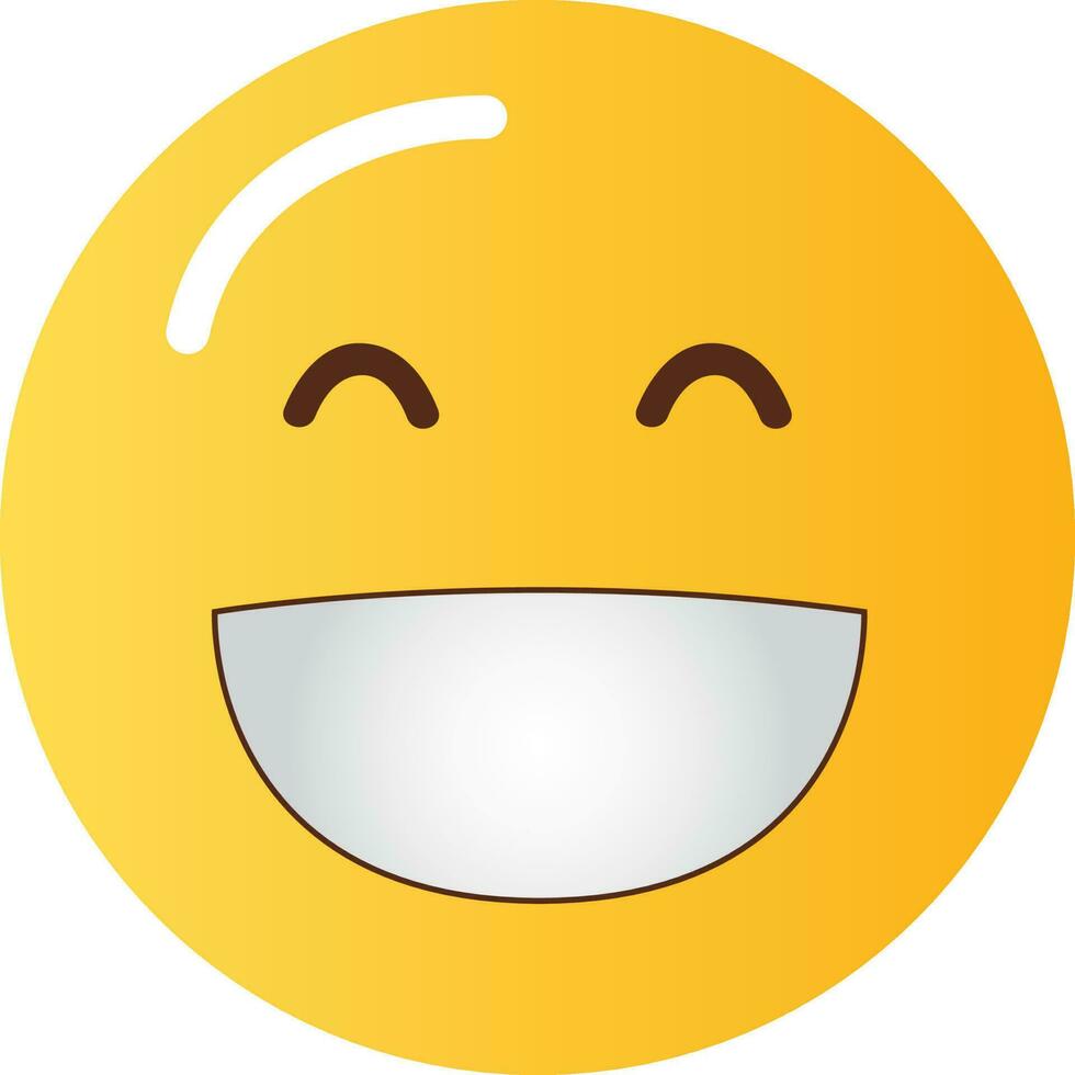 strahlend Gesicht mit lächelnd Augen Symbol Vektor Bild. geeignet zum Handy, Mobiltelefon Apps, Netz Apps und drucken Medien.