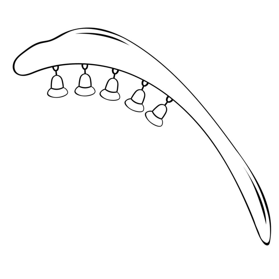 asatayak kazakh traditionell folk musikalisk instrument. vektor illustration