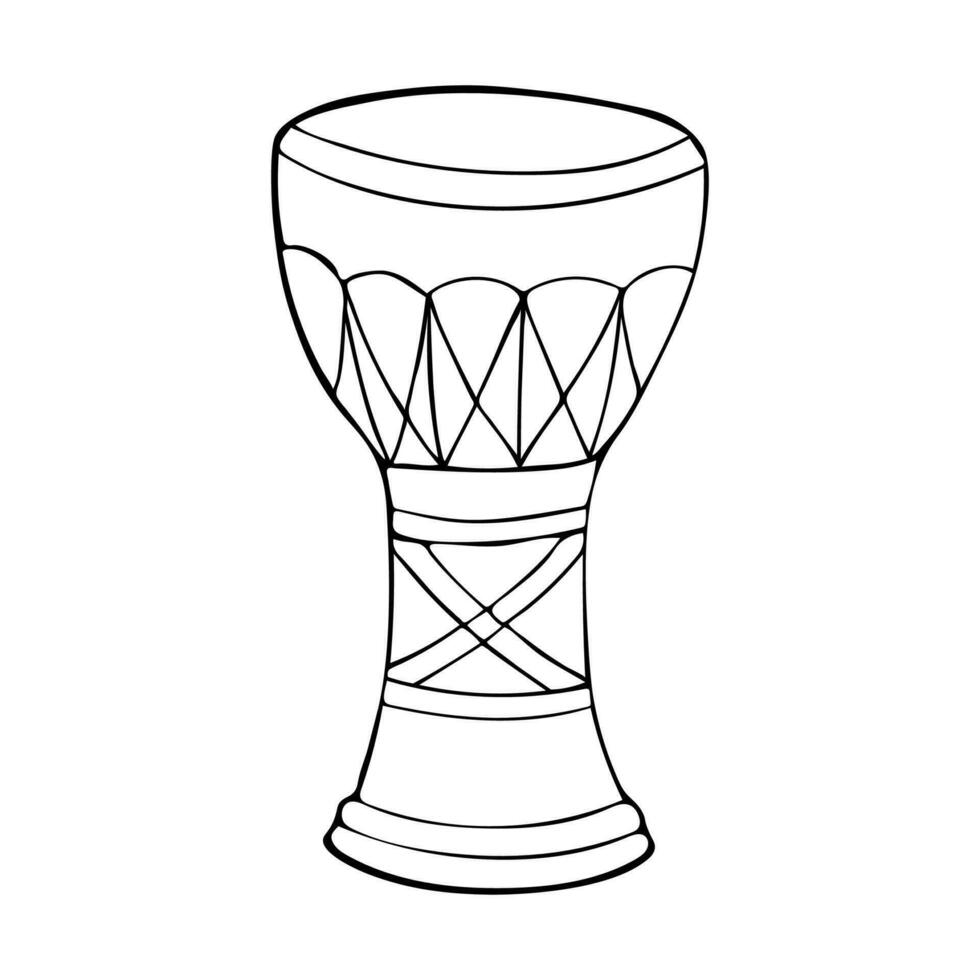 darbuka percussion instrument av de mitten öst vektor illustration