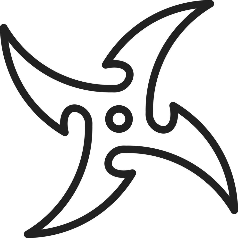 Shuriken Symbol Vektor Bild. geeignet zum Handy, Mobiltelefon Apps, Netz Apps und drucken Medien.