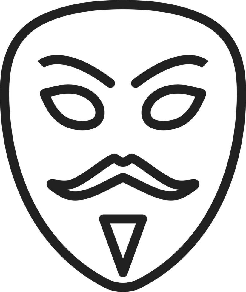 hacker mask ikon vektor bild. lämplig för mobil appar, webb appar och skriva ut media.