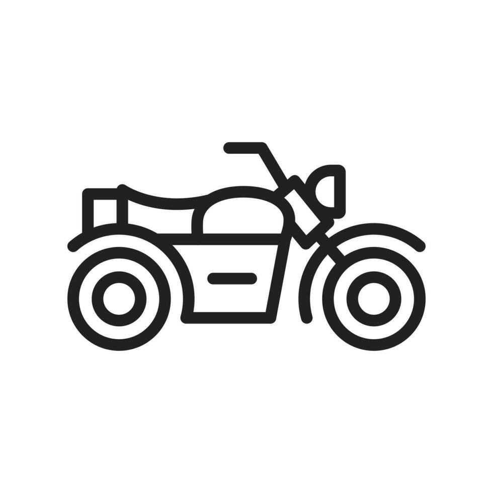 Motorrad Symbol Vektor Bild. geeignet zum Handy, Mobiltelefon Apps, Netz Apps und drucken Medien.