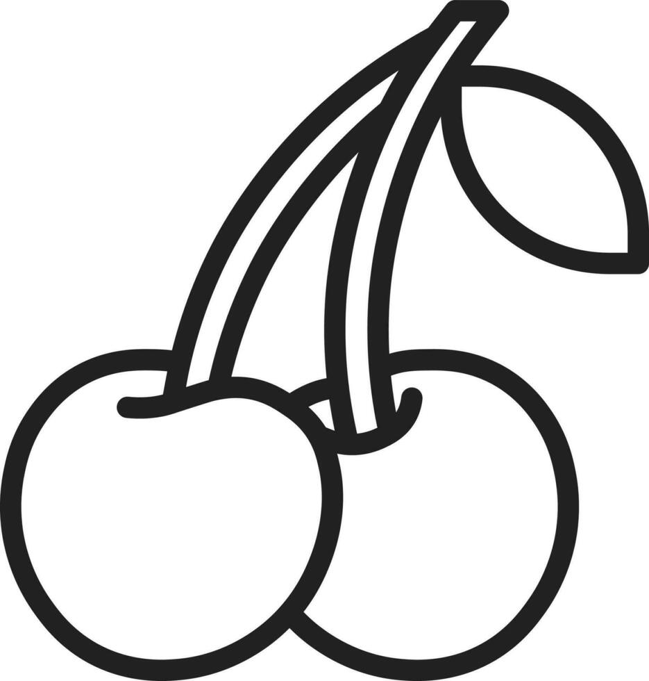 Kirschen Symbol Vektor Bild. geeignet zum Handy, Mobiltelefon Apps, Netz Apps und drucken Medien.