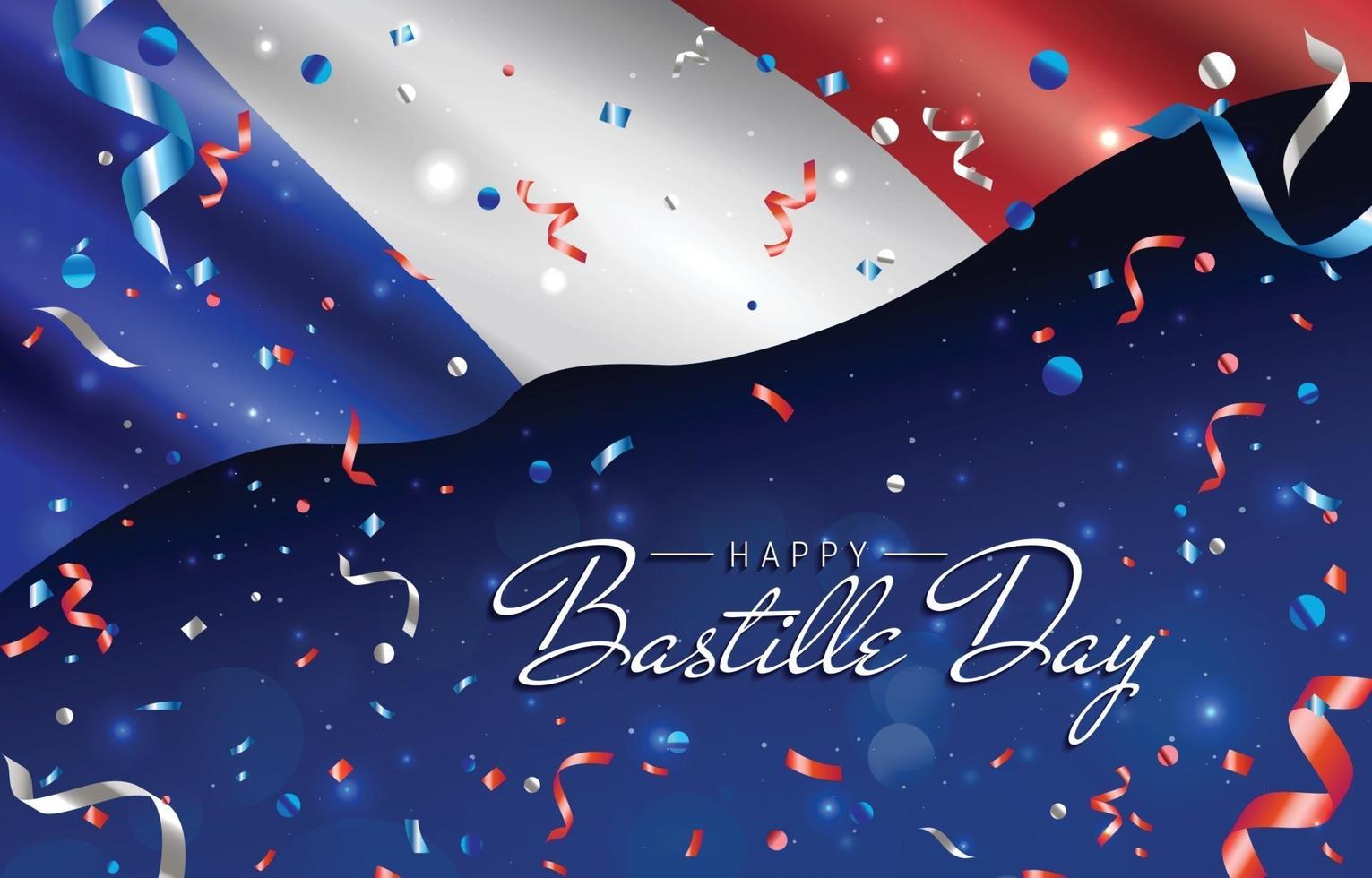 glücklicher Bastille-Tageshintergrund vektor