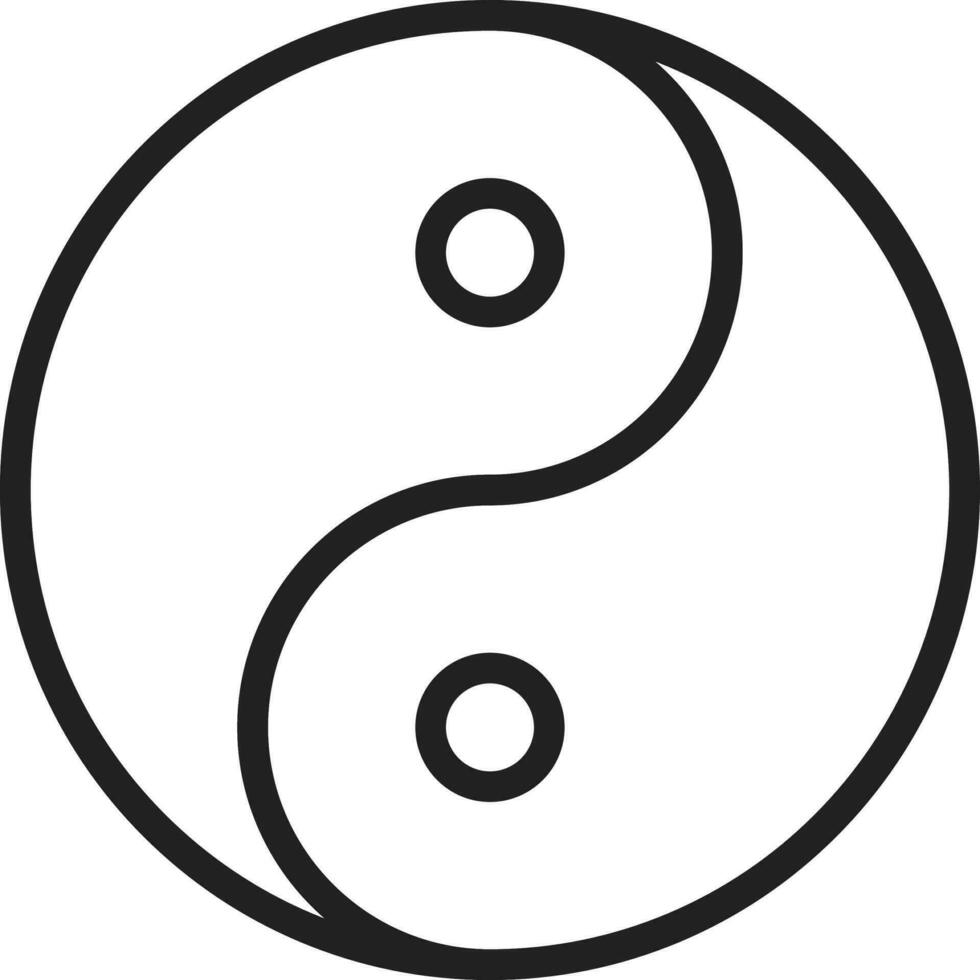 Yin Yang Symbol Vektor Bild. geeignet zum Handy, Mobiltelefon Apps, Netz Apps und drucken Medien.