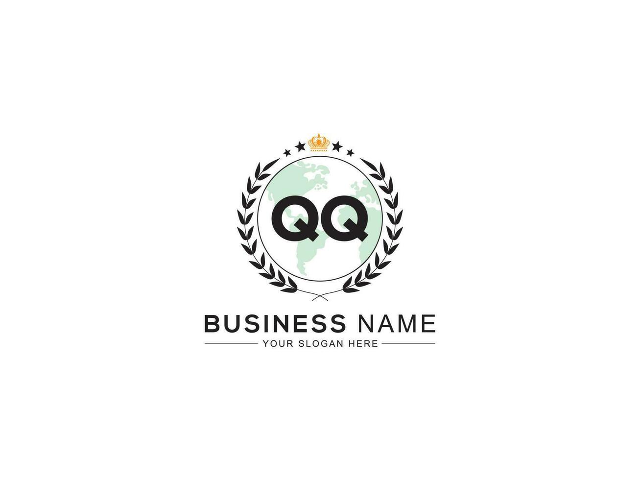 Prämie königlich Krone qq Logo, einzigartig Brief qq Logo Symbol Vektor Bild Design