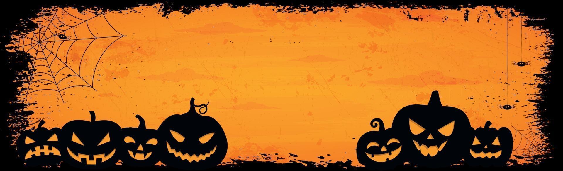 beängstigend düster orange Halloween Hintergrund - Vektor