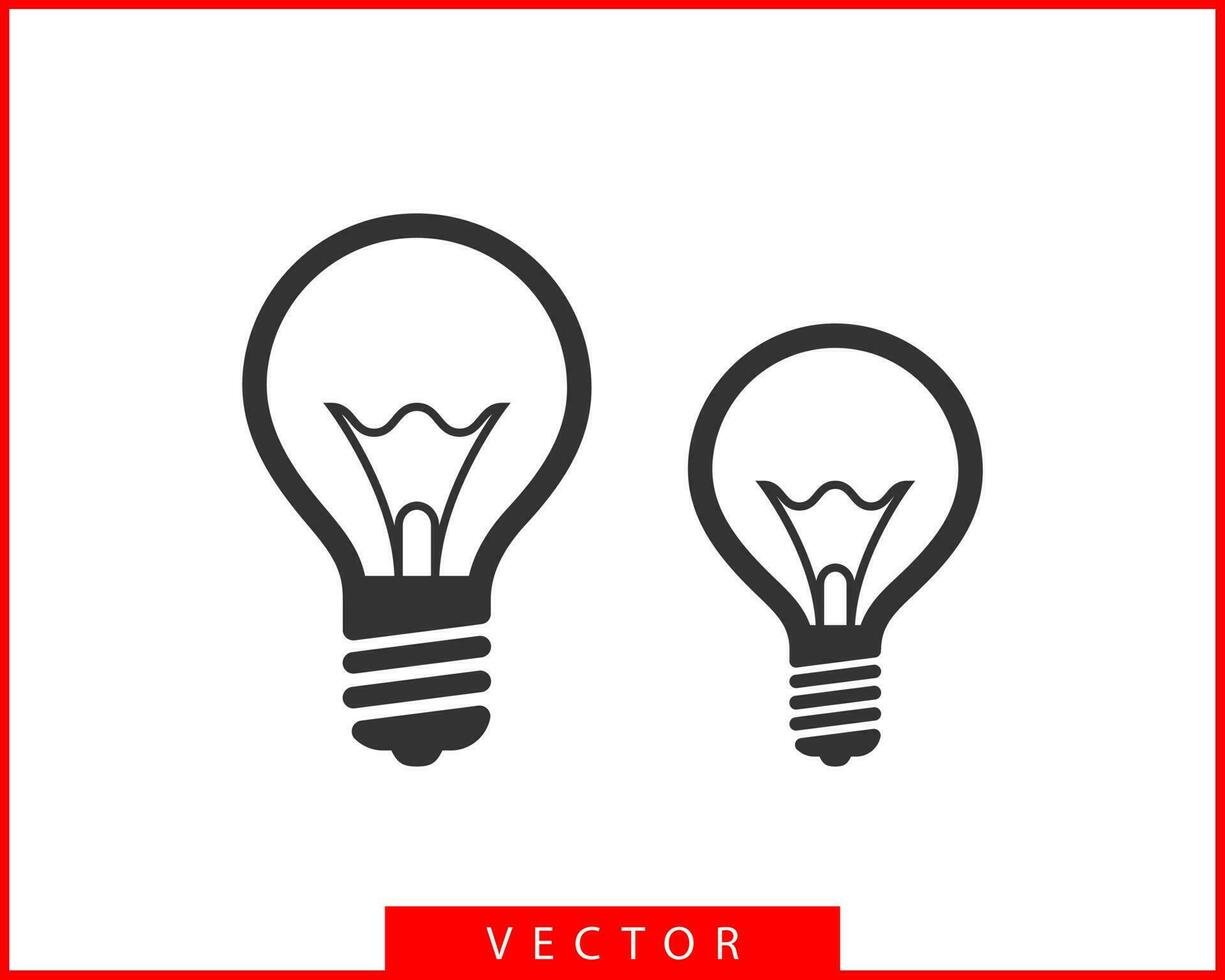 Glühbirnen-Icon-Vektor. Glühbirne Idee Logo Konzept. Set Lampen Strom Symbole Webdesign-Element. led-leuchten isolierte silhouette. vektor