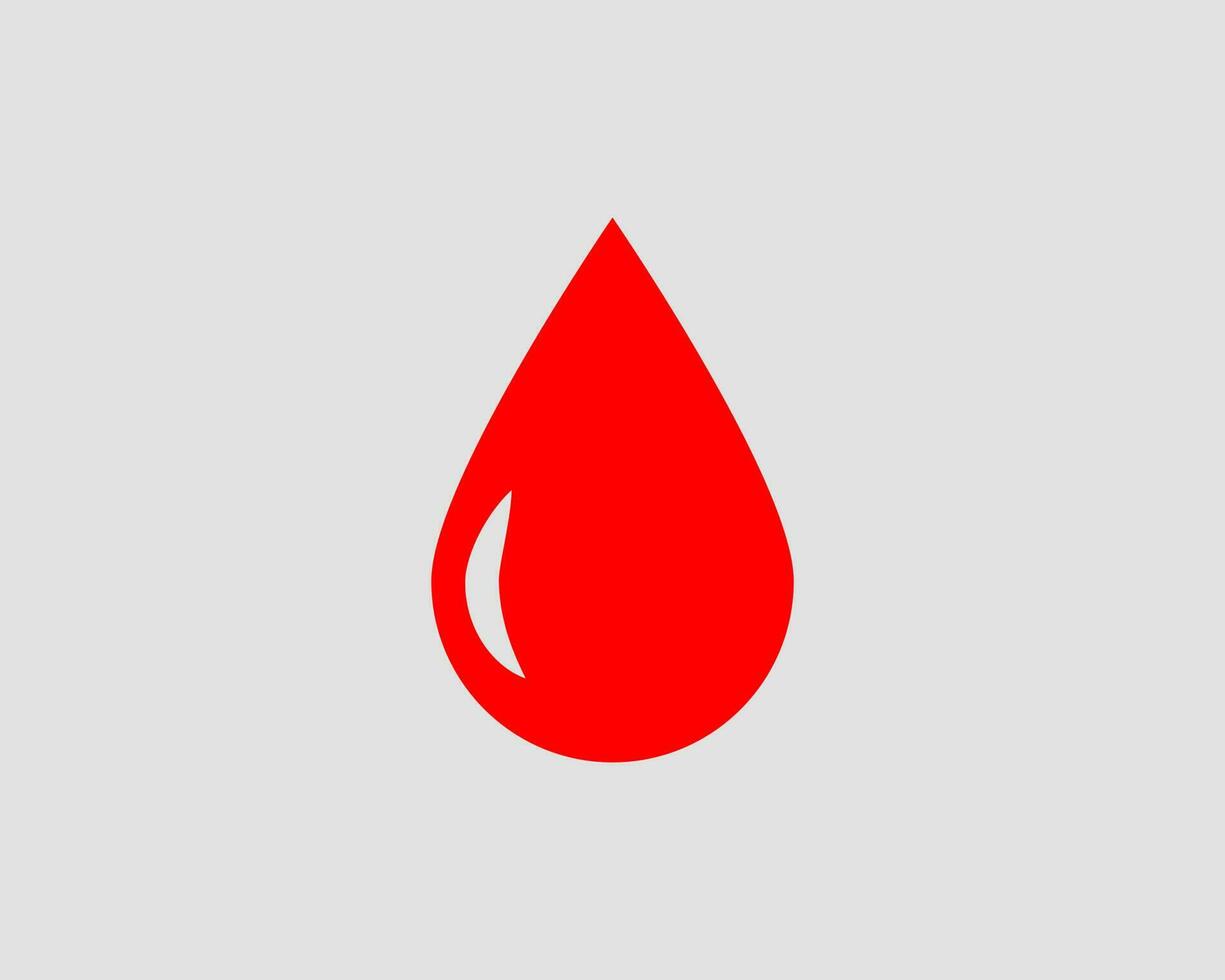 röd blod släppa vektor ikon isolerat på vit bakgrund.