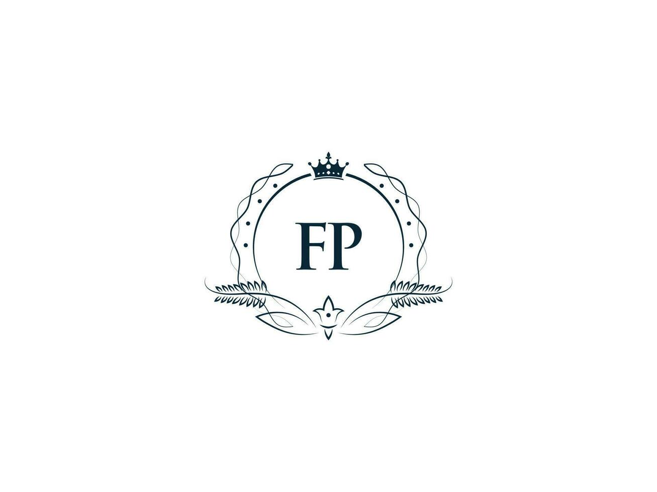 Monogramm Luxus fp Logo Brief, minimal feminin fp pf Logo Symbol Vektor Lager