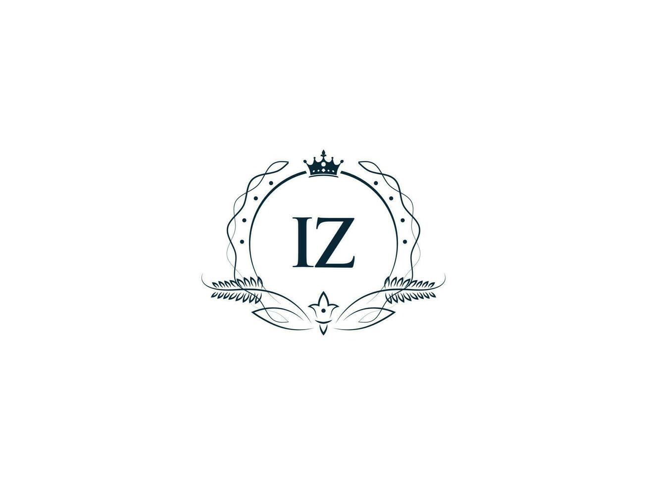 Monogramm Luxus iz Logo Brief, kreativ Krone iz zi feminin Unternehmen Logo vektor