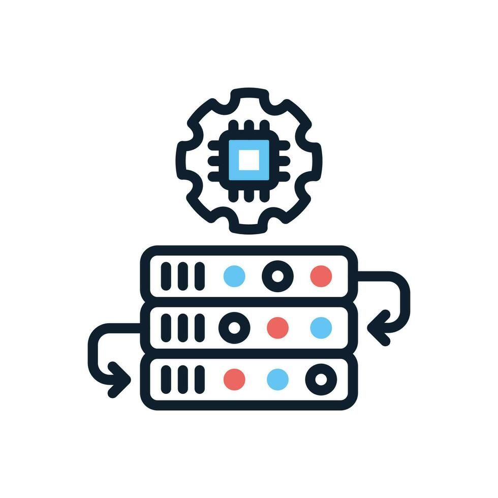 Daten Integration Symbol im Vektor. Illustration vektor