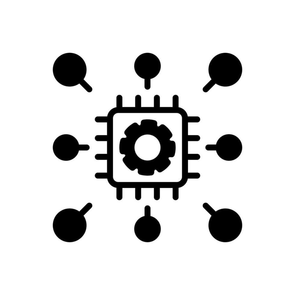 Clustering Symbol im Vektor. Illustration vektor