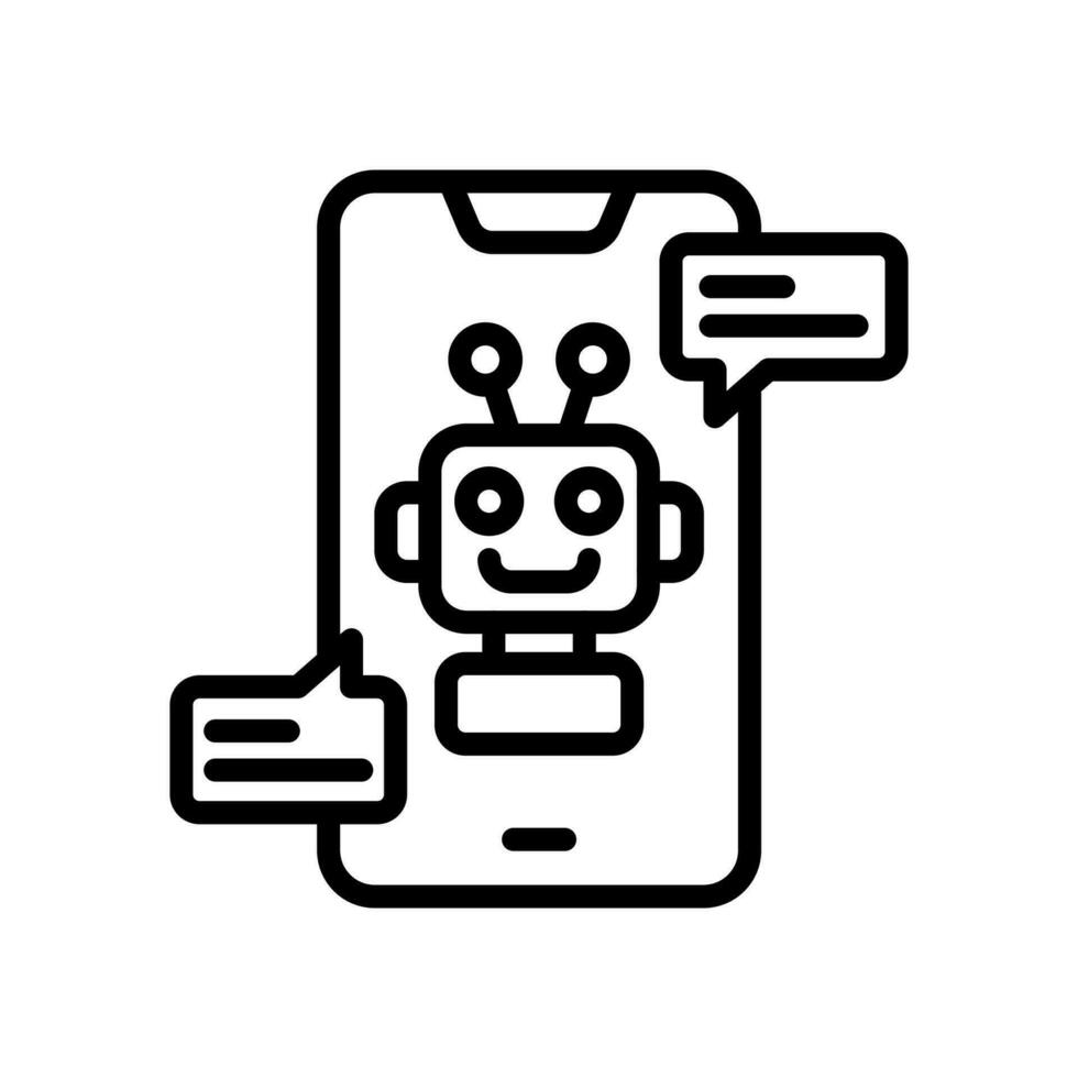 Plaudern bot Symbol im Vektor. Illustration vektor