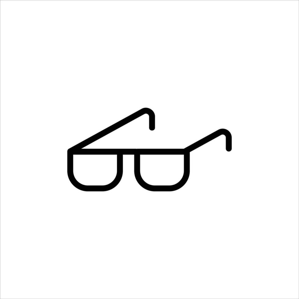 glasögon i platt design stil vektor