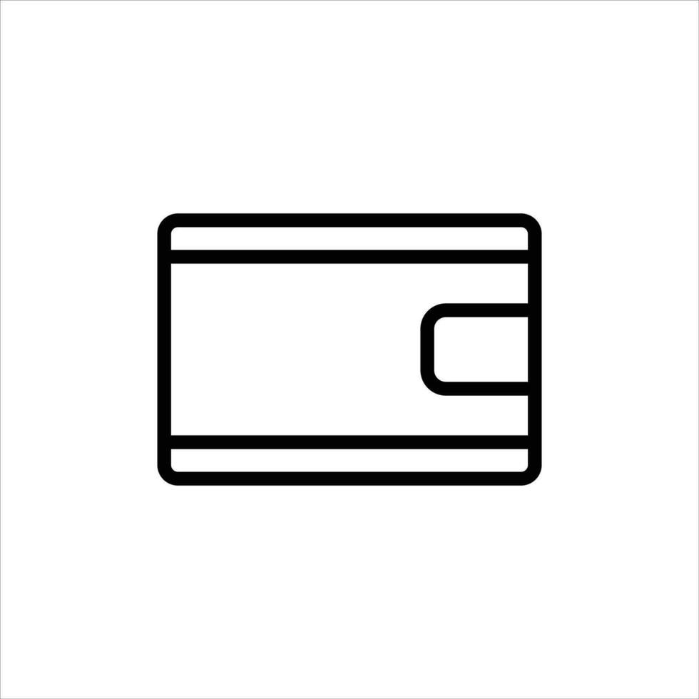 plånbok i platt designstil vektor