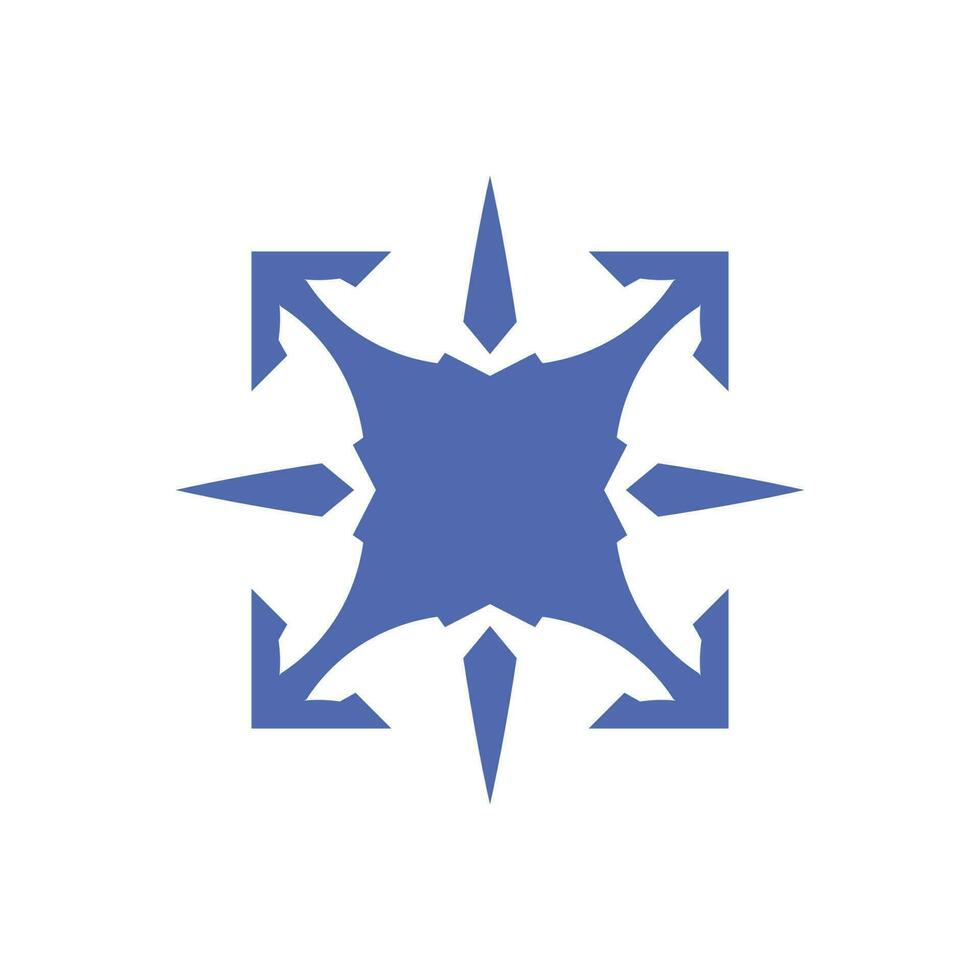 Vektor Symbol einfach Logo mit spitz Ecken