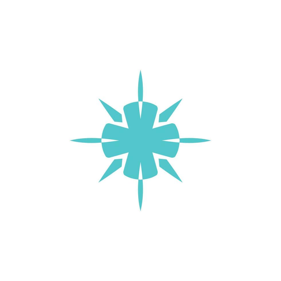 Vektor Symbol einfach Logo mit spitz Ecken