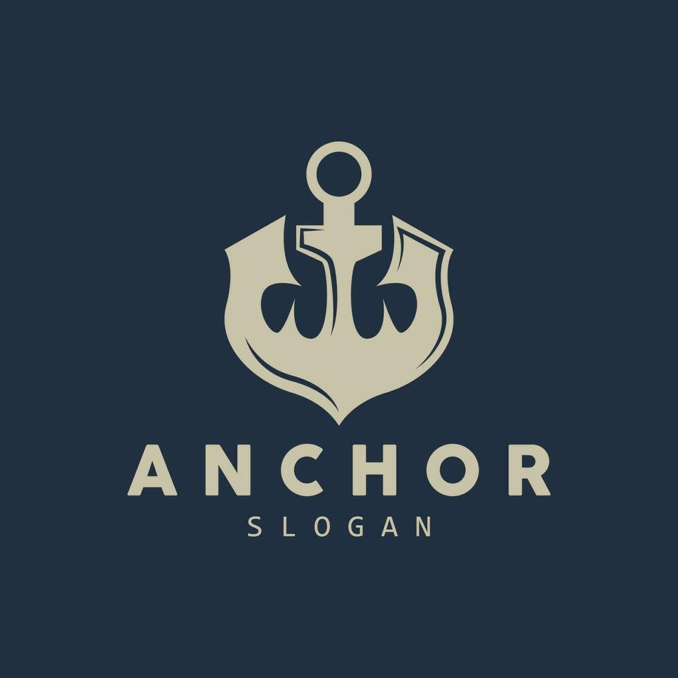 Anker Logo, Ozean Schiff Vektor, einfach minimalistisch Design, Anker Symbol, spartanisch, Ozean, Symbol Vorlage Illustration vektor