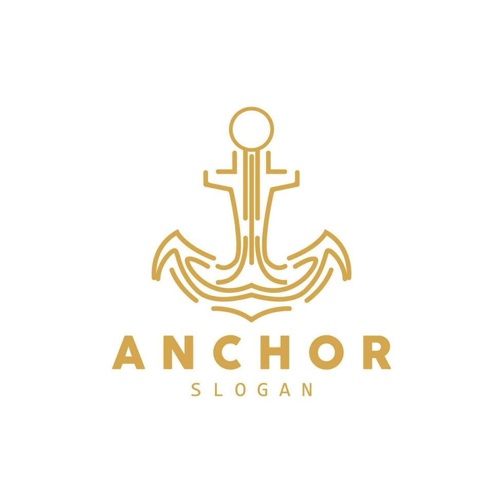 Anker Logo, Ozean Schiff Vektor, einfach minimalistisch Design, Anker Symbol, spartanisch, Ozean, Symbol Vorlage Illustration vektor