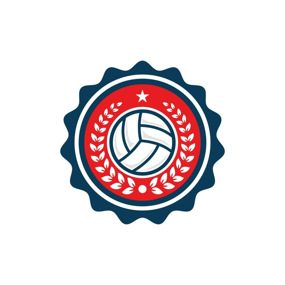 volleyboll logotyp design vektor illustration