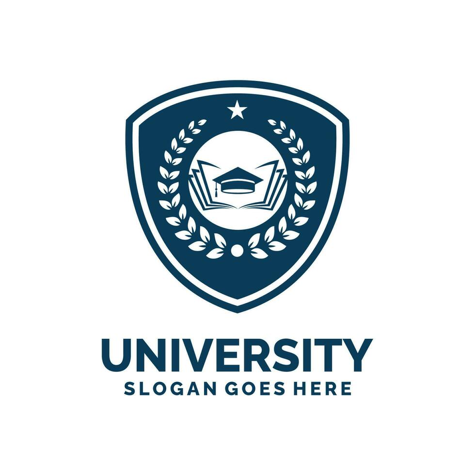 universitet logotyp design vektor illustration